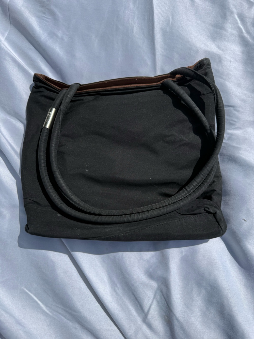 Esprit Black Tote with Padded Rope Handles
